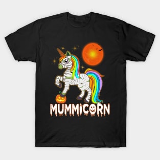 Cute Unicorn Mummy Halloween Mummicorn T-Shirt